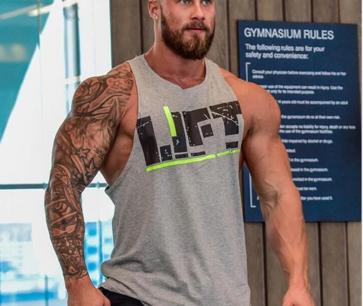 Workout Sleeveless Shirt Tank Top Men Animal Skull Bodybuilding Clothing Fitness Sportwear Muscle Male Fashion Tanktop