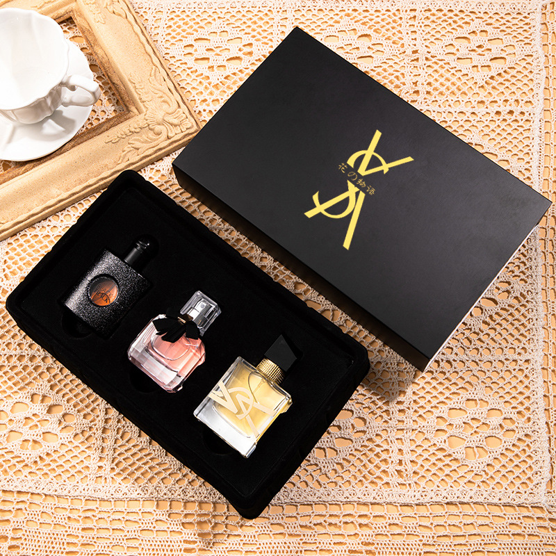 3 PCS Women Perfume Gift Box Set Seductive Floral Scent Perfumes Fresh Natural Long Lasting Fragrance Ladies Perfume