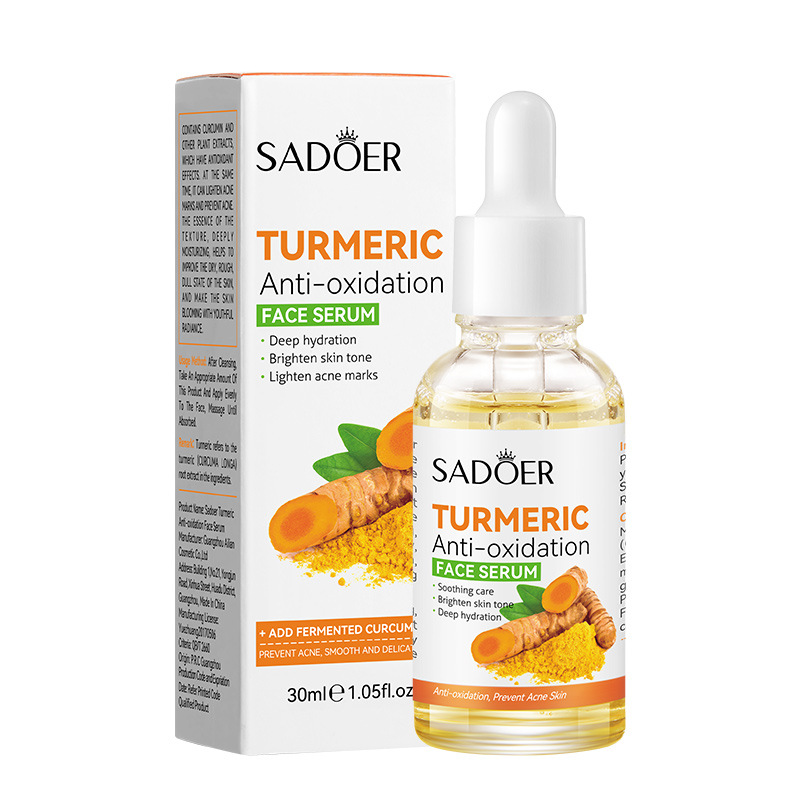 Vitamin C Whitening Essence Turmeric Antioxidant Serum Aloe Vera Moisturizing Facial Essence Anti Wrinkle Anti Aging Pomegranate Essence Deep Hydration Moisturizer Smooth Face Fade Acne Marks