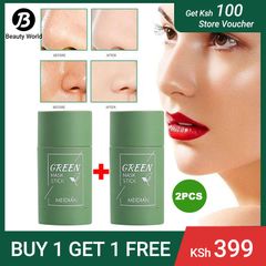 【Buy 1 Get 1 Free】2PCS Green Tea Mask Cleansing Stick Clean Face Blackhead Remover Deep Pore Cleansing Facial Mask Skin Moisturizing Hydrating Whitening Care Face Makeup for Al BUY 1 GET 1 FREE