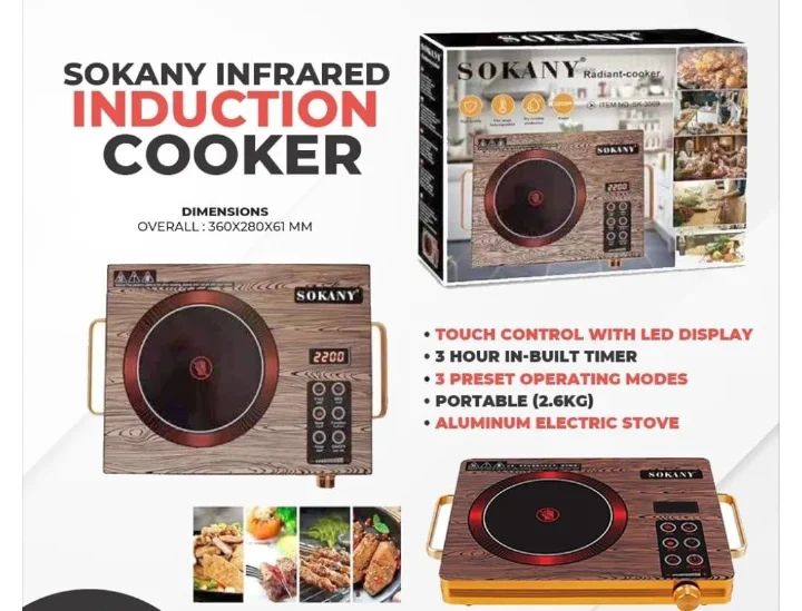 Sokany Radiant Induction Cooker Single Plate 2000W Sokany radiant Electric Cooker Radiant Cooker Portable Electric High Quality Hot Plate