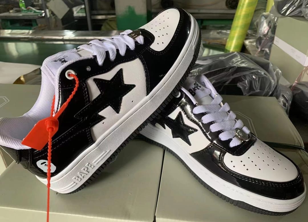 high quality bape star breathable sneaker shoes as pictured