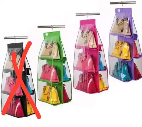 6 pocket hanging bags/ purse organizer now available