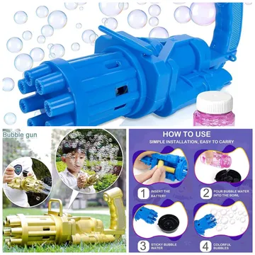 Bubble Gun Rocket 32/69 Holes Soap Bubbles Machine Gun Shape Automatic  Blower With Light Toys For Kids Pomperos Children's Day Gift