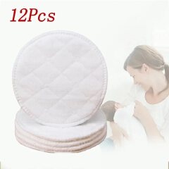 12pcs Reusable Nursing Breast Pads Washable Soft Absorbent Baby Breastfeeding Waterproof Breast Pads