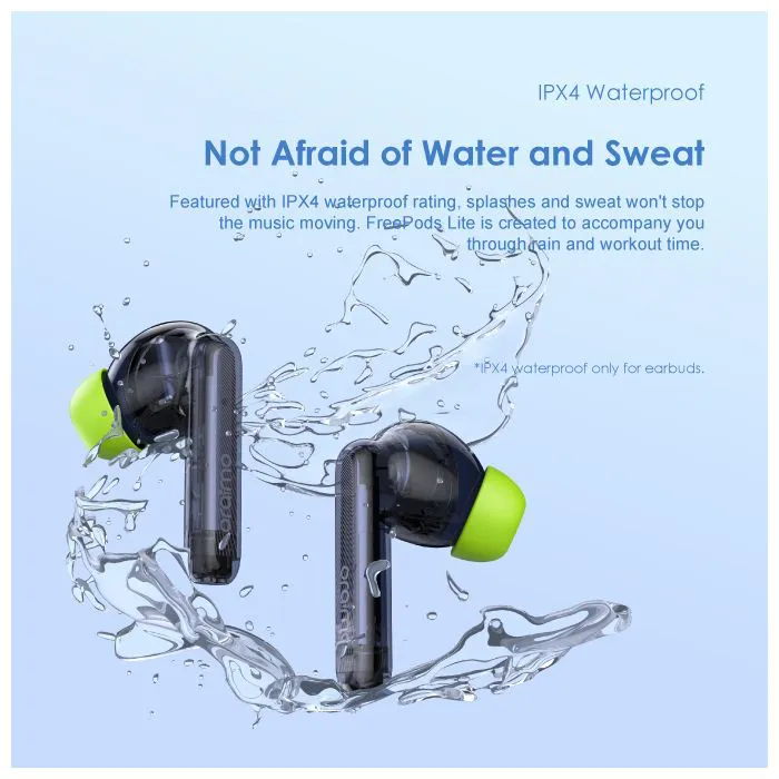 oraimo FreePods Lite ENC 40-hour Playtime Havybass True Wireless Earbuds With APP Control Bluetooth Earphones