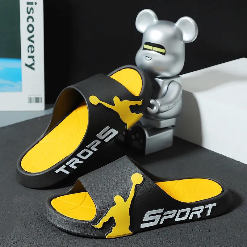 Men Slippers Trend Casual Flip Flops Girl Indoor Home Couple Non-slip Sandals Slides Slippers Children's s lippers 2022 new summer boys' non-slip aj sandals and slippers middle and big children's home