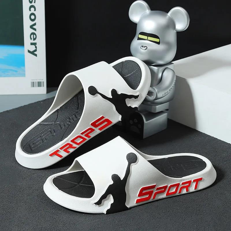 Men Slippers Trend Casual Flip Flops Girl Indoor Home Couple Non-slip Sandals Slides Slippers Children's s lippers 2022 new summer boys' non-slip aj sandals and slippers middle and big children's home