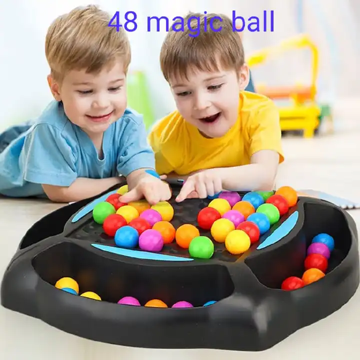 48 ball Puzzle Magic Chess Board Games Rainbow Ball Elimination Toy ,Logical Thinking ,Educational, Interactive Matching Play Toy for Kid and  Parent