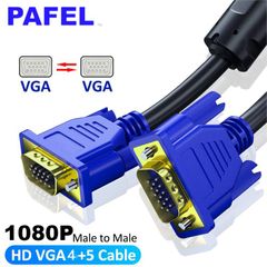 HD 1080P VGA to VGA 1.5M Cable Adapter Male to Male VGA Video Extension Cable For Tablet PC  Laptops  Computers AccessoriesTV Box Monitor Projector Extend Signal VGA Cables BLACK & Blue 150cm