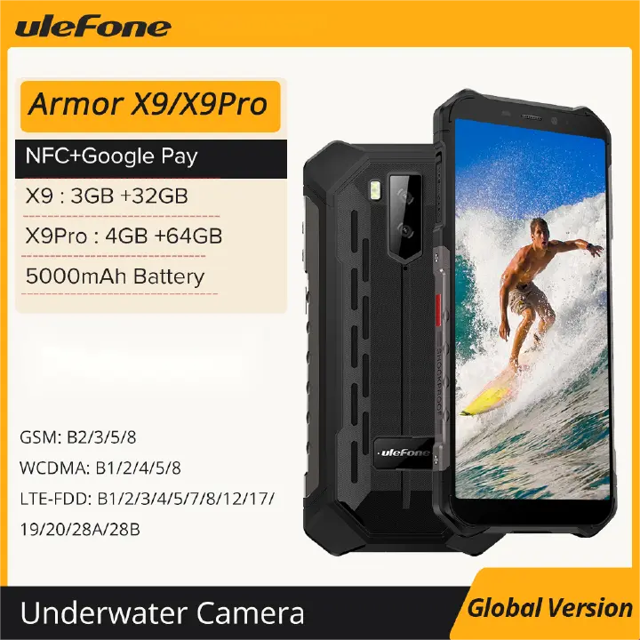 Ulefone Armor X9/X9 Pro rugged smart phone 4G LTE Android 11 5000mAh waterproof mobile phone NFC IP68 global version mobile phone