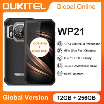 Oukitel WP21 Rugged Phone: 6.78 FHD+: 12Gb + 256Gb: 64MP + Night Vision  Camera