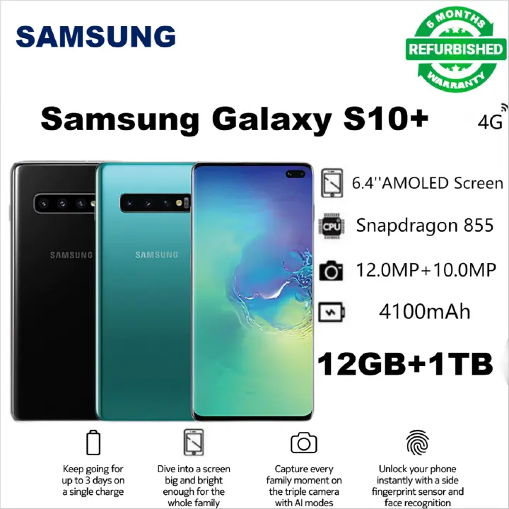 Refurbished Phones Samsung Galaxy S10 S10+ s10e G970U G973U G973F G975U G975F Snapdragon 8GB RAM 128GB ROM Octa Core LTE Cell Phone