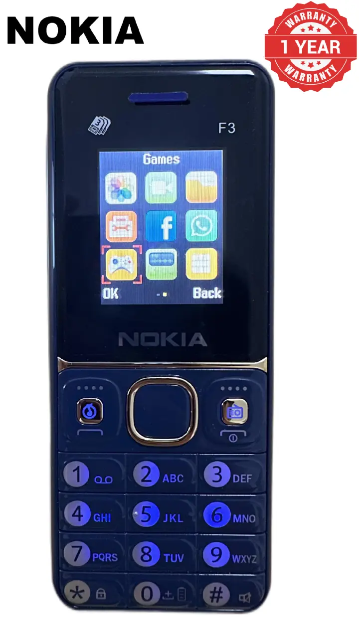 NOKIA F3  3 SIM  mobile phones 3600mAh super power 1.8'' high-definition large screen built-in highlight flashlight support wireless FM feature phone