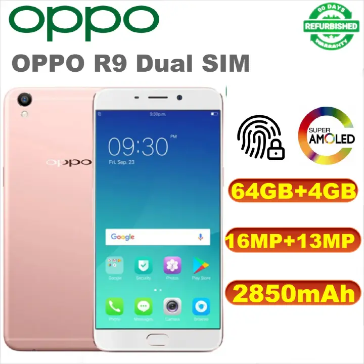 Refurbished OPPO R9 oppor9 (F1s, F1, f1plus - 5.5'', 64GB + 4GB, 2850mAh 16mp + 16mp, 4G Dual Sim Original OLED Smartphones Fashion Phones Fingerprint Unlock Phones mpesa my phones best phones number