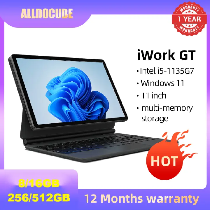 ALLDOCUBE iWORK GT 11 inch Tablet PC 2-in-1 Windows 11 System Core i5-1135G7 8G/16G+256G/512GB SSD 2000*1200 Ips Screen Tablet PC