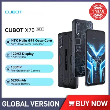 Cubot X70 Smart Phone Android 13 120Hz Helio G99 24GB+256GB 5200mAh 100MP  Camera