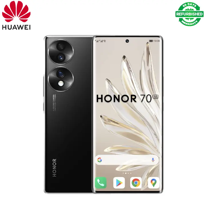 Refurbished Honor 70 5G Smartphones 256GB+8GB 6.67-inch OLED 120Hz Curved Screen 54 MP Triple Rear Camera Android 12 4800mAh Dual SIM Smartphones