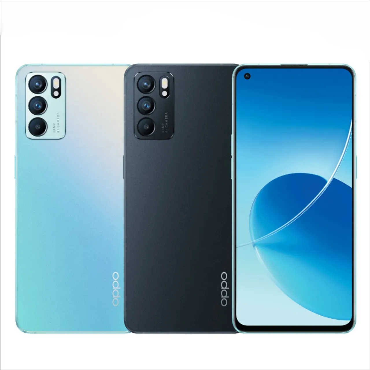 Refurbished OPPO Reno6 5G Smartphones 256GB+12GB 6.43'' 64MP 4300mAh without Fingerprint unlock phone Dual SIM 5G phone  Refurbished Phone SmartPhones Mobile Phones 256GB phone oppo phone smartphone