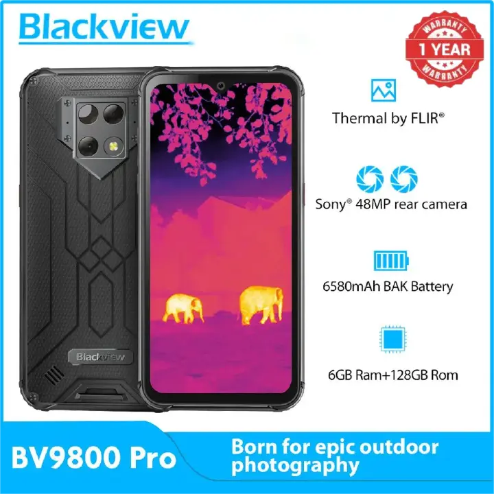 Blackview BV9800 Pro Thermal Imaging Smartphone 128GB+6GB 6.3inch IPS LCD Display 48MP+16MP Waterproof 6580mAh Wireless Charging Dual Card Reinforcement Smartphone