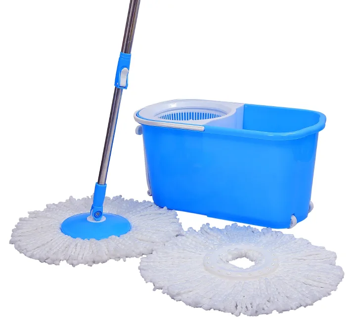 Rotating 360 Spin Mopper(MOP002) And Bucket Set 360 rotating washable mop No spills, no shock and no damage to floors Microfiber mop head works great wet or dry,Household cleaning,Mopping Tools.