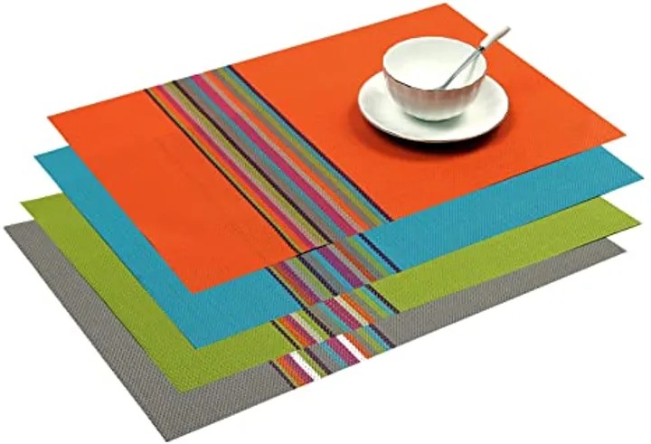 Table Mats - 45cm x 32cm - 6Pcs - Multicoloured Placemats multicoloured one size