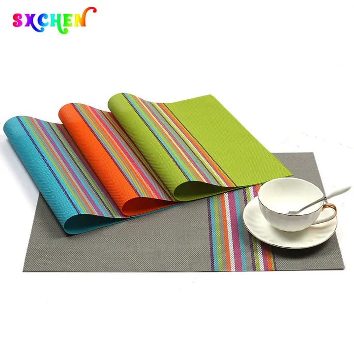 Table Mats - 45cm x 32cm - 6Pcs - Multicoloured Placemats multicoloured one size