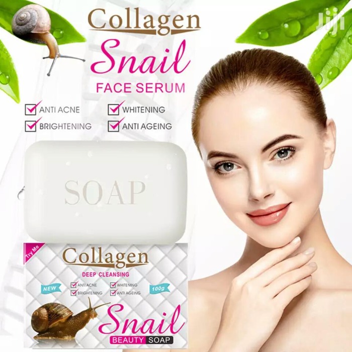 Collagen Snail Essence Whitening Soap 100g Anti-Acne Whitening Brightening Anti-aging