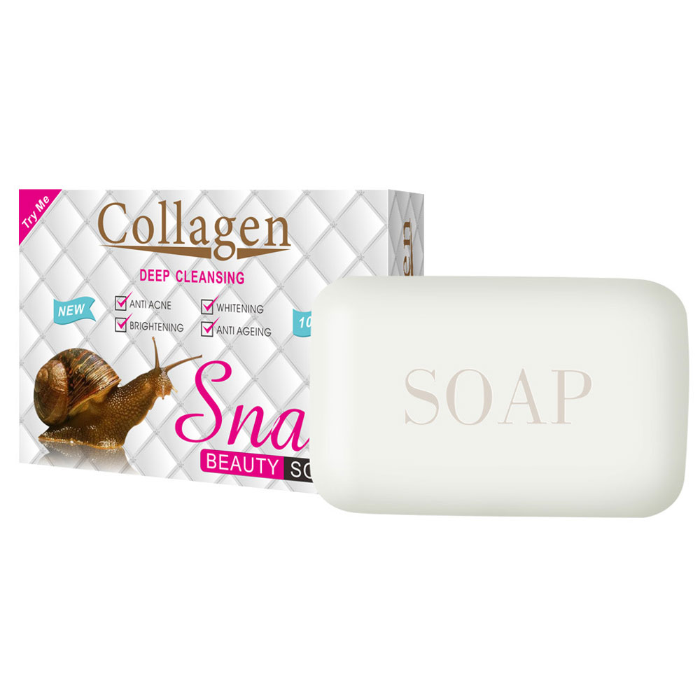 Collagen Snail Essence Whitening Soap 100g Anti-Acne Whitening Brightening Anti-aging