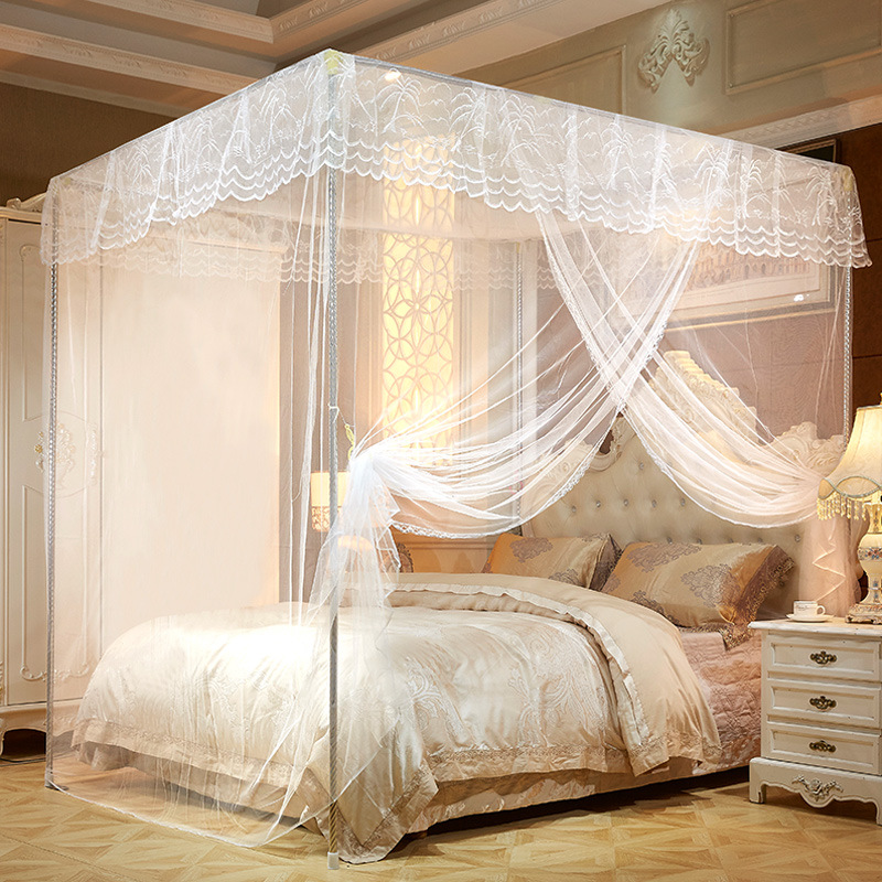 【 Promotion】4*6/5*6/6*6 4 stands mosquito net with Stand Mosquito Repellent Tent Bedding Accessories