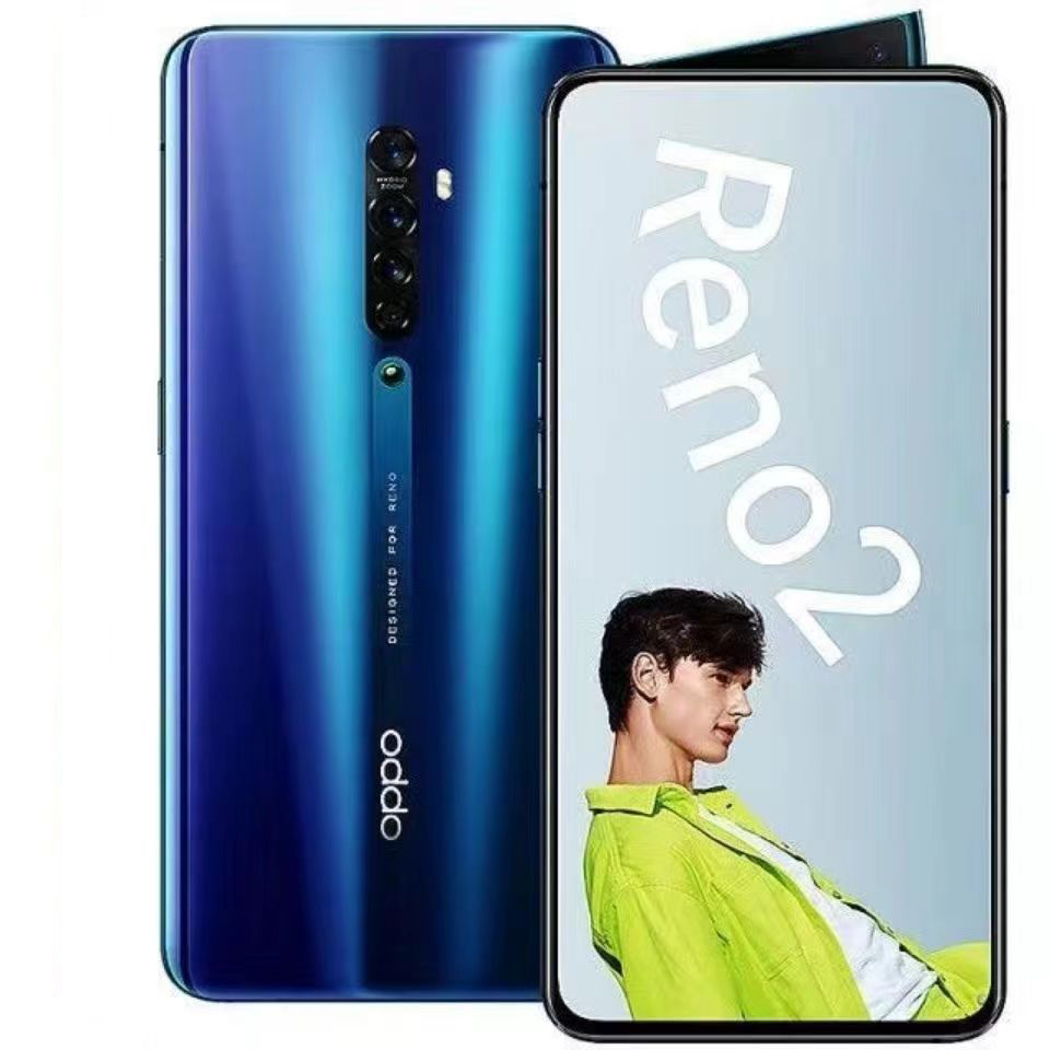 Refurbished Oppo Reno 2 Smartphone 8GB+128GB 6.5 Inch 2G/3G/4G LTE Dual SIM 4000MAH 48MP+16MP Ultra HD Camera No Fingerprint