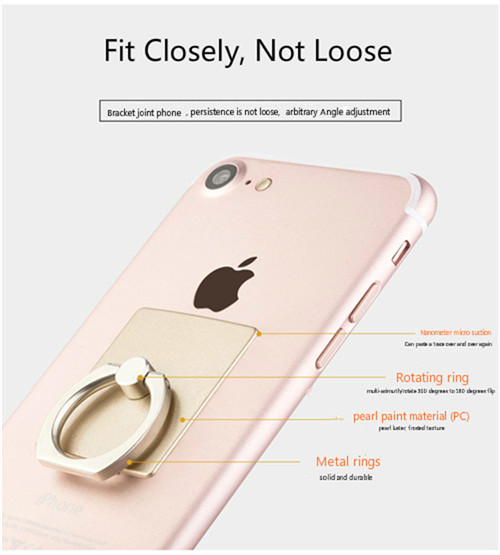 Universal Finger Ring Phone Stand Holder 360 Degree Rotating For Smartphone