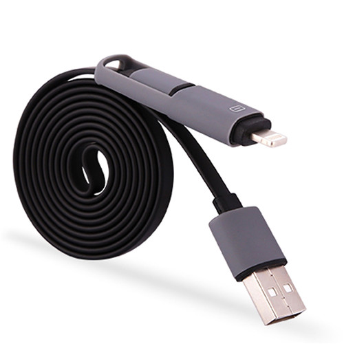 2 in 1 8pin&amp;Micro USB Data Sync Charging Cable  For iPhone iOS And Android Mobile Phone