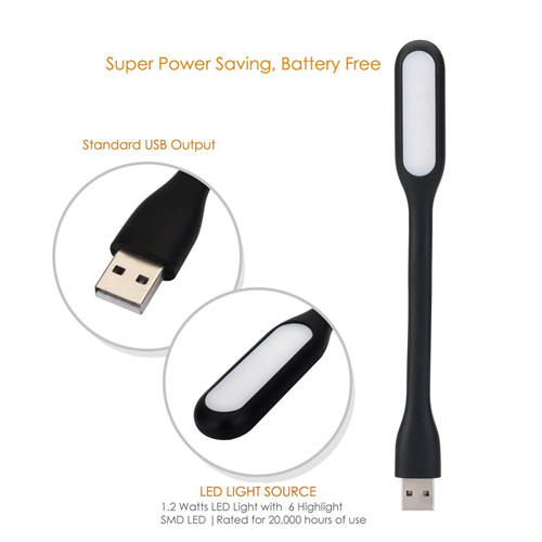 Mini High Bright LED Light USB Portable Flexible Lamp Eyes Protection Perfect for PC Tablet Phone