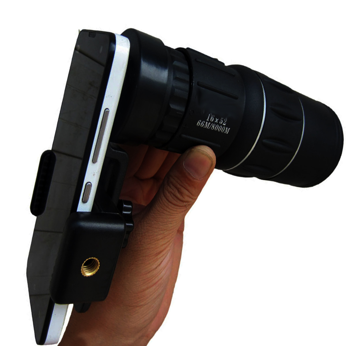 16X52 Dual Focus Zoom Green Optic Lens Armoring Travel Monocular Telescope