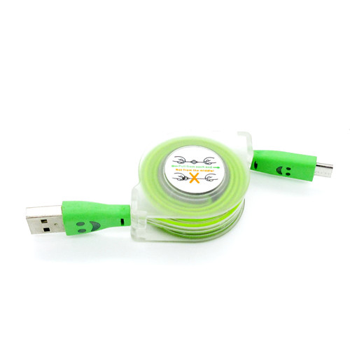 Luminous Universal 1M Retractable LED Light Micro USB Cable Charging Line V8 Cable for Andriod Phone