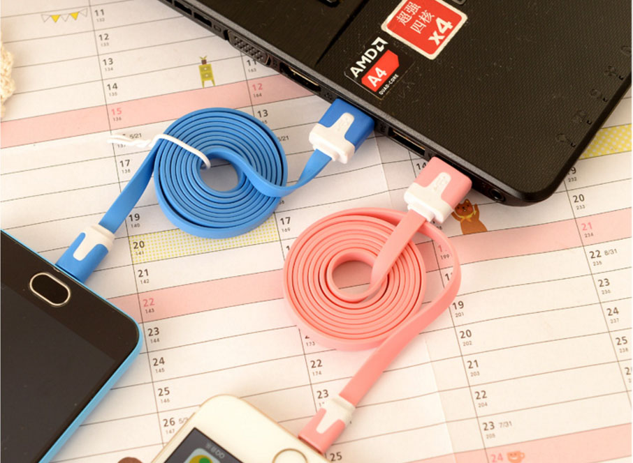 Micro Portable 2M USB Cable Metal Head Charging Data Cable For Android Mobile Phone