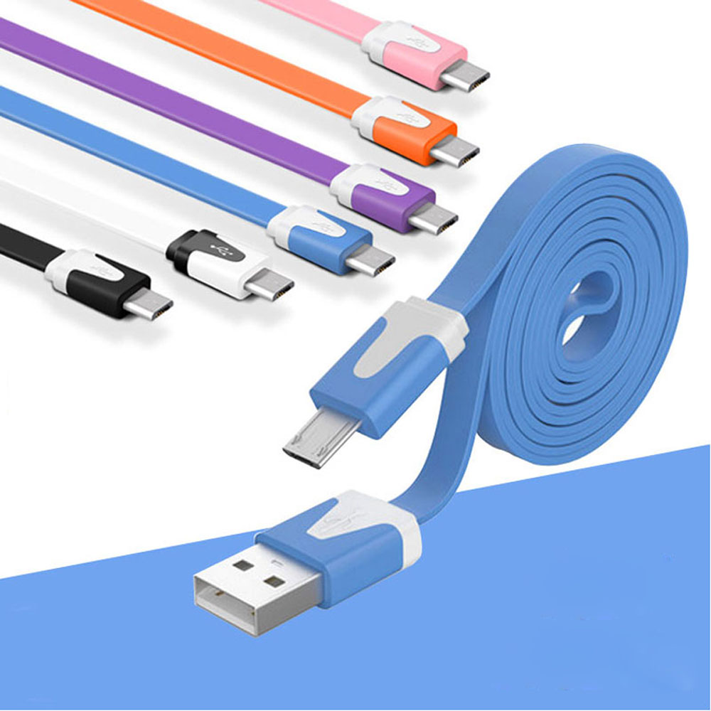 Micro Portable 2M USB Cable Metal Head Charging Data Cable For Android Mobile Phone