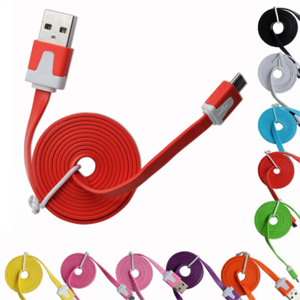 Micro Portable 2M USB Cable Metal Head Charging Data Cable For Android Mobile Phone