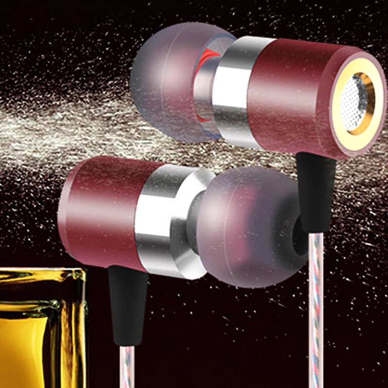 Running Stereo Bass Earphone Metal In-ear Headphone Sports Headset With Mic
