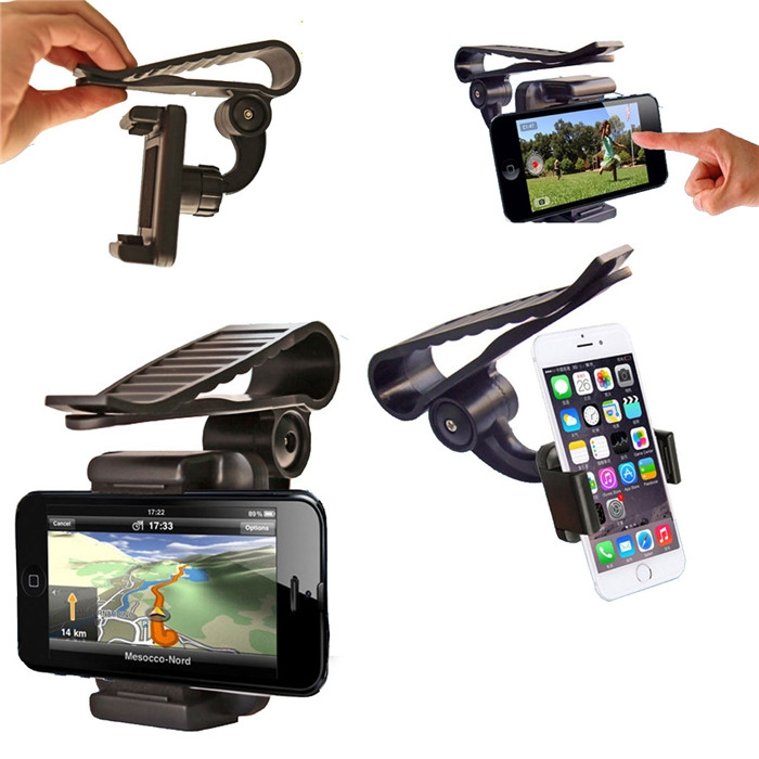 Car Phone Sun Visor Bracket Holder Foe iPhone 5 5S 6 6S 6S Plus 7 7S /Tablets/Andrio Mobile Phone
