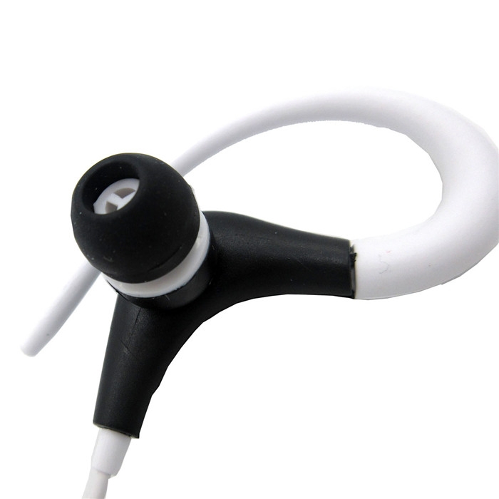 Wired Ear Hook Style Headphone Headset Stereo Music Sports White Black Earphone