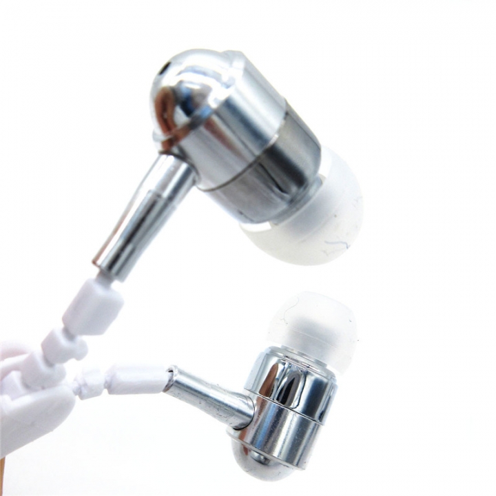 Zipper-style Metal In-ear Stereo Music Earphone Headset With Mic Excellent sound Earbuds