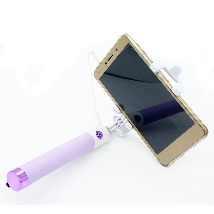 3.5MM AUX Universal Phone Selfie Stick  Mini Foldable Tripod Mirror Wired Selfie Sticks