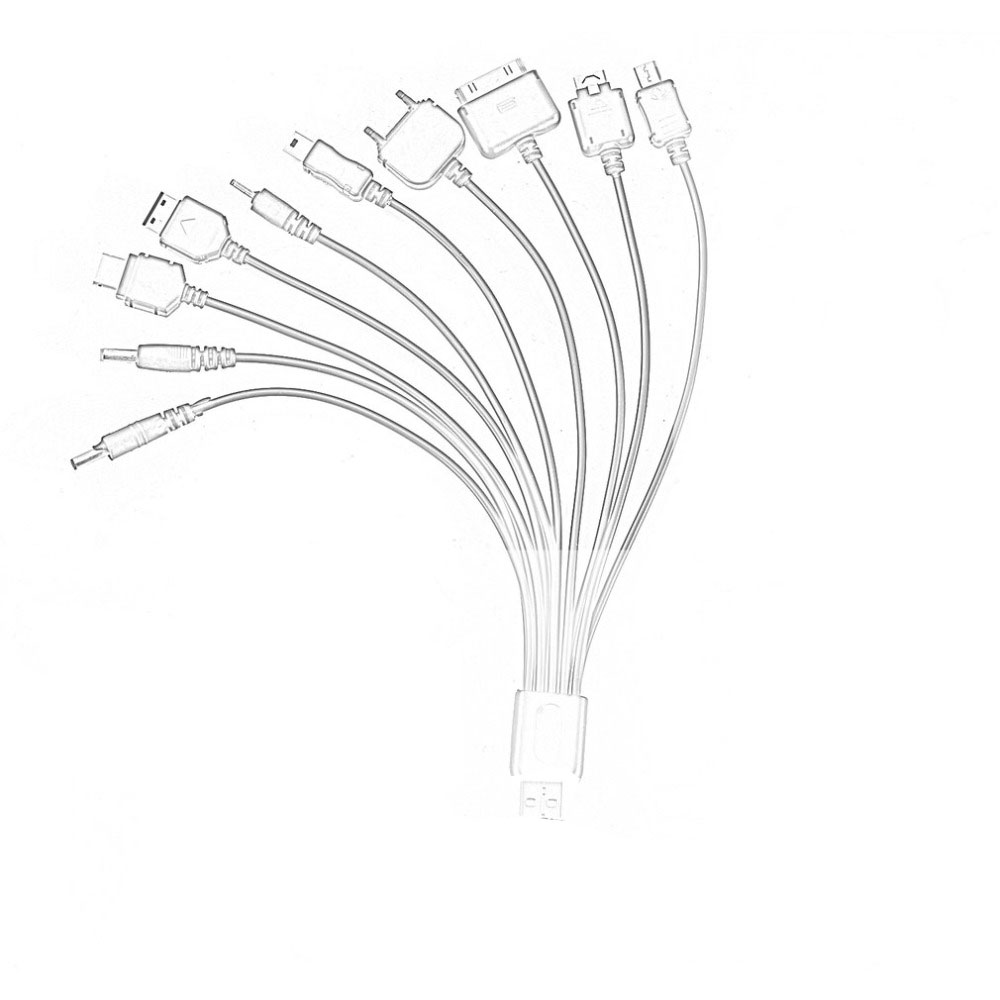 New 0 IN 1 USB Cable For iPhone Samsung Nokia USB Charging Cables Cord