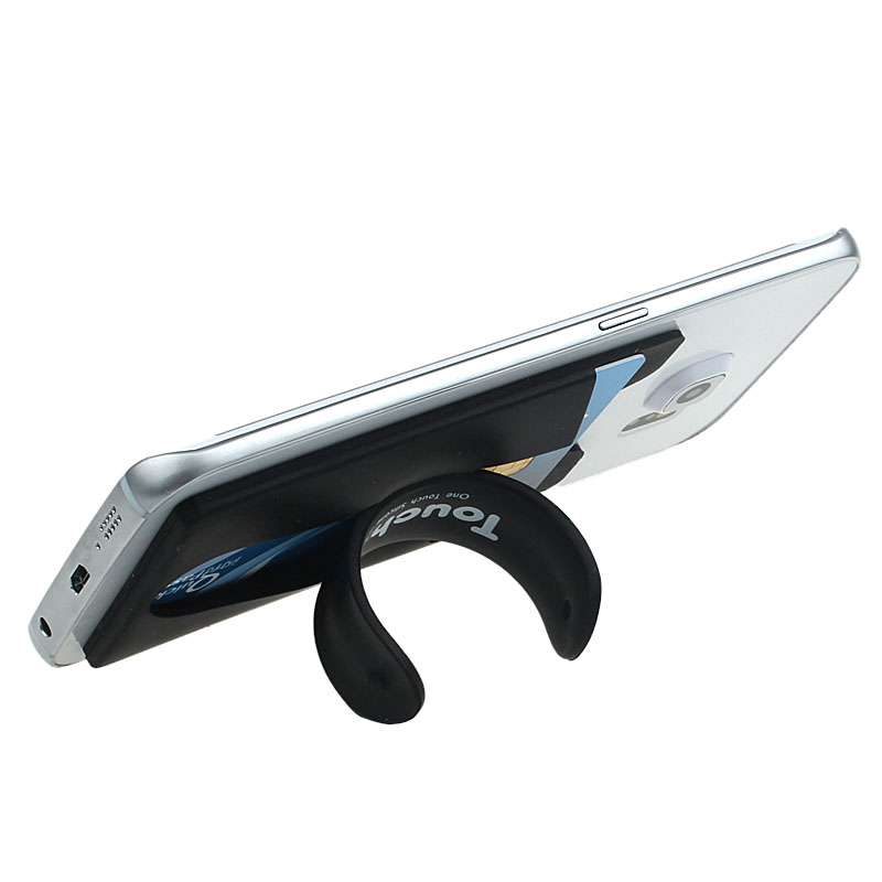 Silicone Mobile Phone Sticks Holder Smart Wallet Card Bracket Mount To Phone Back