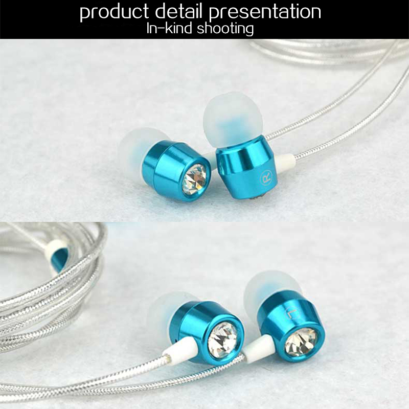 New Wired Earphone Stereo In-Ear 3.5mm Earphone Headset with Mic for Laptop Smartphone