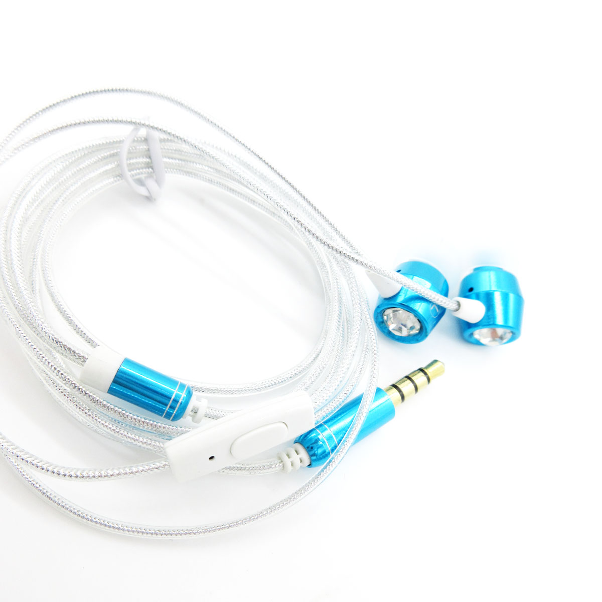 New Wired Earphone Stereo In-Ear 3.5mm Earphone Headset with Mic for Laptop Smartphone