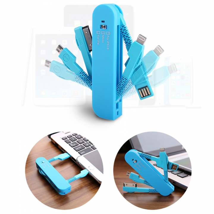 New 3 IN 1 Micro Usb 8Pin 30Pin Cable For iPhone Samsung Nokia USB Charging Cable Cord