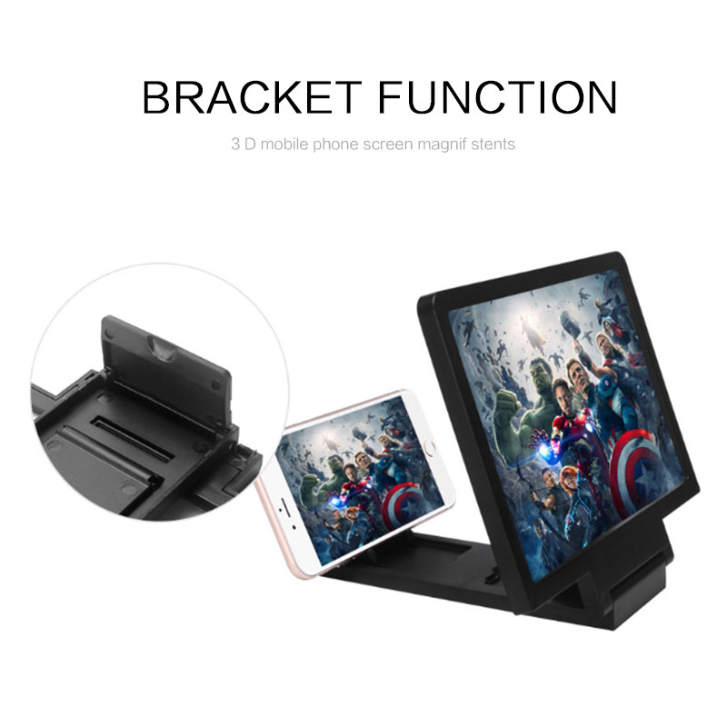 New Mobile Phone 3D Screen Magnifier Phone Video Screen Amplifier Expander Stand Holder